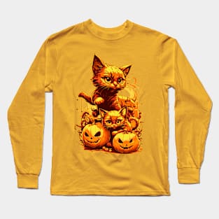 Halloween meow Long Sleeve T-Shirt